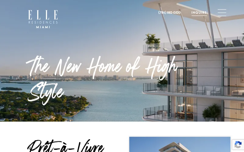 Sitio web de Elle Residences Miami