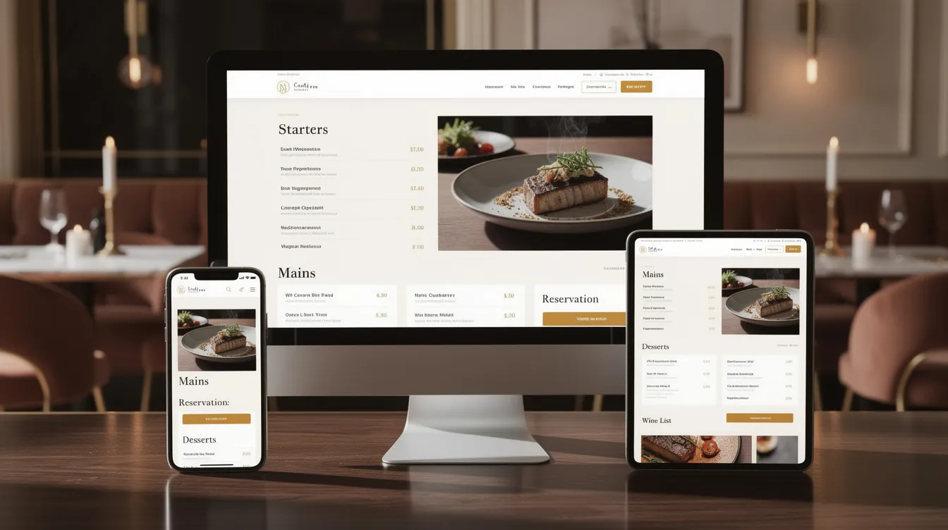 Sitio web para restaurante con menú digital y reservaciones
