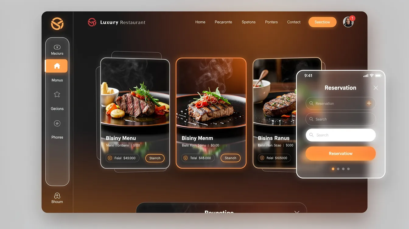 Menú digital responsive para restaurante